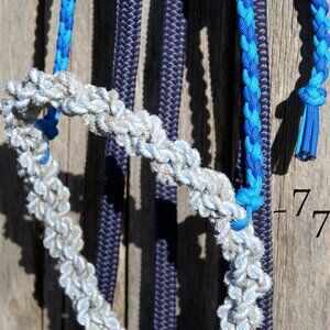 Handmade Loping Hackamore Bridle - 4-Plait Braided Lariat Rope Bosal
